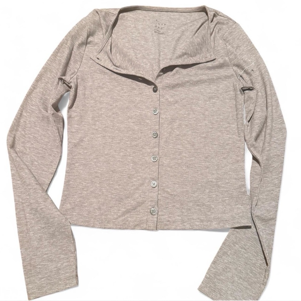 Women's Long Sleeve Knit Cardigan - A New Day™ Gray XS- NWOT